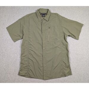 Exofficio Men Shirt XL Fishing Vented Lightweight Short Sleeve Collared Nylon